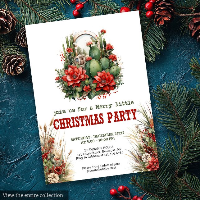 Convite Ranch style Christmas party printable invite (Ranch style Christmas party printable invite

)
