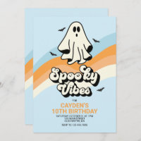 rancho Ghost retro Halloween Spooky Vibes Azul
