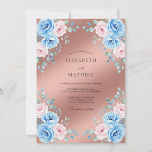 Convite Ranúnculo Cobre Rosado Eucalipto Casamento