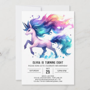 Convite Rapariga Crianças Cavalo Aniversário