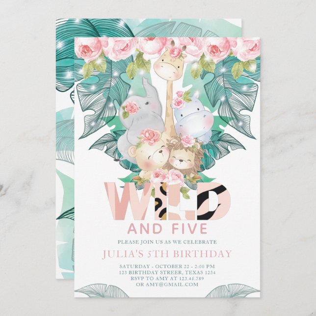 Convite Rapariga da Selva (Frente/Verso)