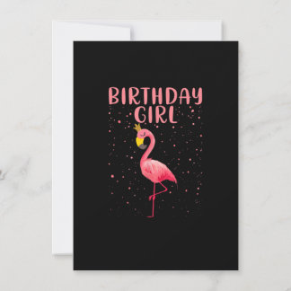 Convite Rapariga de aniversário - Engraçado Flamingo Lover