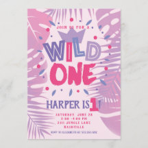 Rapariga de Tema Selvagem Selvagem Primeiro Aniver