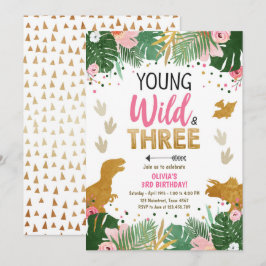 Convite Rapariga do Partido Dino Selvagem, Dinossauro Rosa