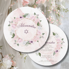 Convite Rapariga Judaica Nomando Rosas Rosa Estrela Da Pra