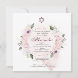 Convite Rapariga Judaica Nomando Rosas Rosa Estrela Da Pra