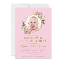 Rapariga Rosa Foto Baptism Primeiro Orquídeas de A