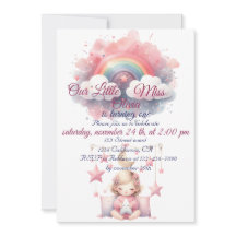 Rapariga Rosa Rainbow Star Aniversário