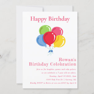 Convite Raparigas 7 de Aniversário Sétimo aniversário do P