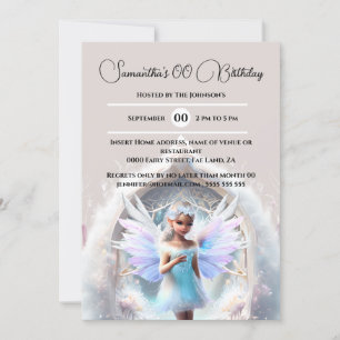 Convite Raparigas de portal mágicas da floresta de inverno