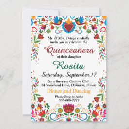Convite Raparigas mexicanas 15 Birthday Quinceanera convit