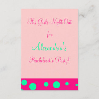 Convite "Raparigas Noite Fora/Festa de solteira"