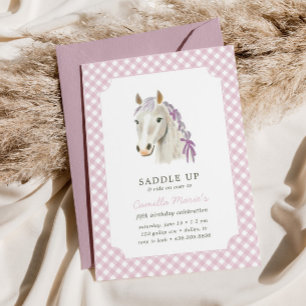 Convite Raparigas Saddam Para Cima Cavalo Rosa De Papoila 