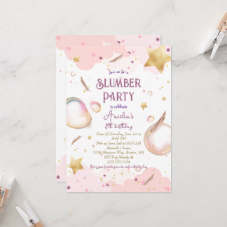 Convite Raparigas Sonepover Pastel Festa de aniversário Es