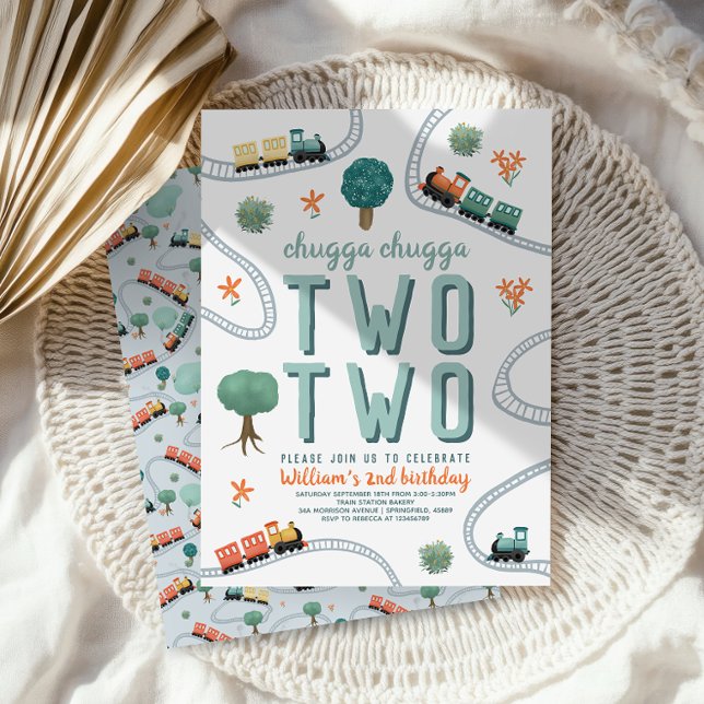 Convite Rapazes, dois segundo aniversário Viagem de dois c (Criador carregado)