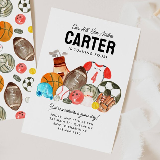 Convite Rapazes Modernos - Bolas Desportivas - Todos Anive (Criador carregado)