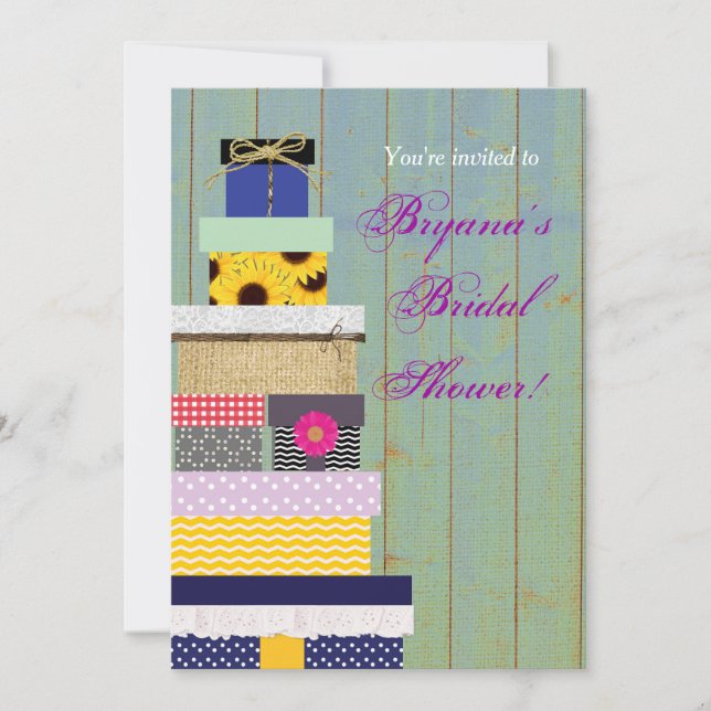 Convite Rápido para Chás de panela de Presentes Em (Frente)