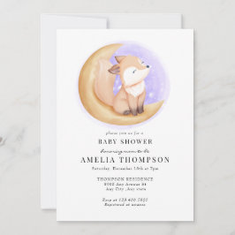 Convite Raposa-branca | Chá de fraldas de animais