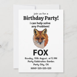 Convite Raposa Eu Posso Ajudar a Resolver Qualquer Problem