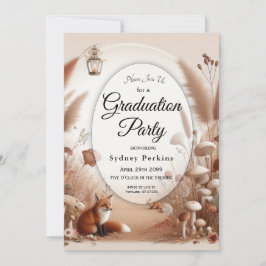 Convite Raposas de Florestas de Outono Encantadas