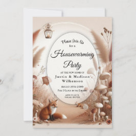 Convite Raposas de Florestas de Outono Encantadas