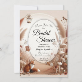 Convite Raposas de Florestas de Outono Encantadas