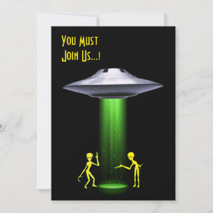 Convite Rapto de Alienígenas de OVNI de Festa de anivers