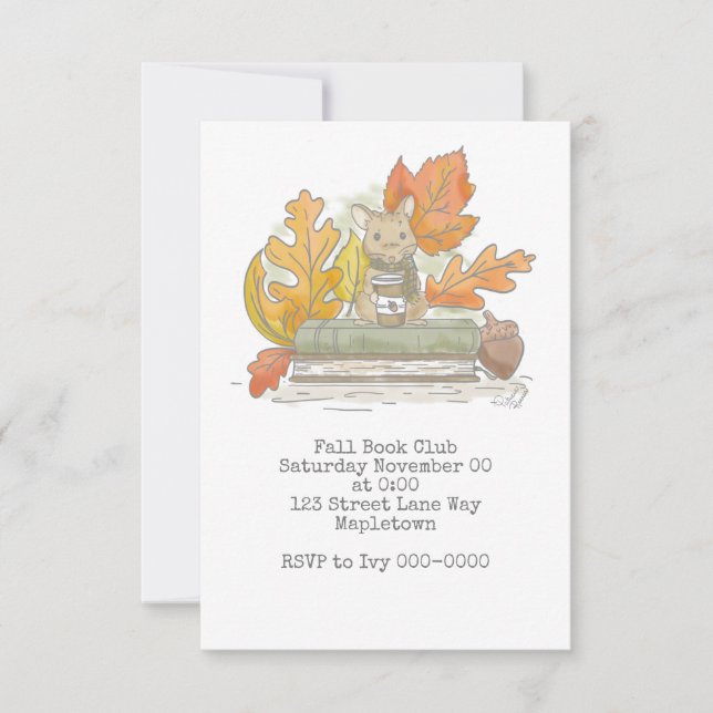 Convite Rato Bookie (Frente)