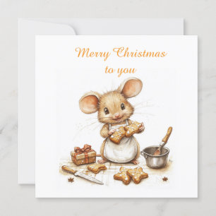 Convite Rato Chef de Natal Fofo