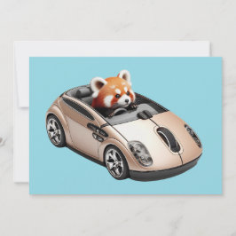 Convite Rato Híbrido de PC - Com um Driver de Panda Vermel