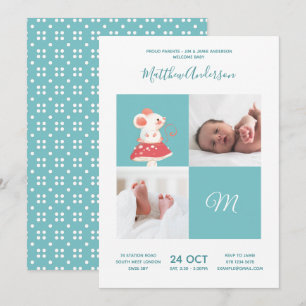 Convite Rato Rato • Monograma de alfabeto Churrasco de Beb