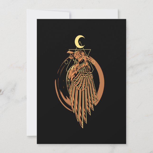 Convite Raven Viking Warrior Valhalla Norse Mythology Gift (Frente)