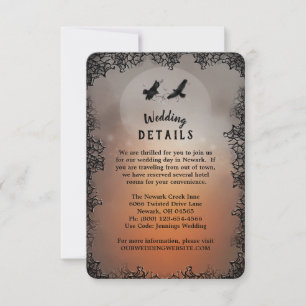Convite Ravens Correspondendo Detalhes do Casamento 3.5x5