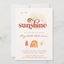 Convite Ray of Sunshine | Chá de fraldas Boho
