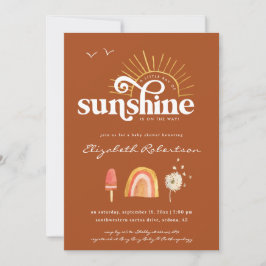 Convite Ray of Sunshine | Chá de fraldas Boho