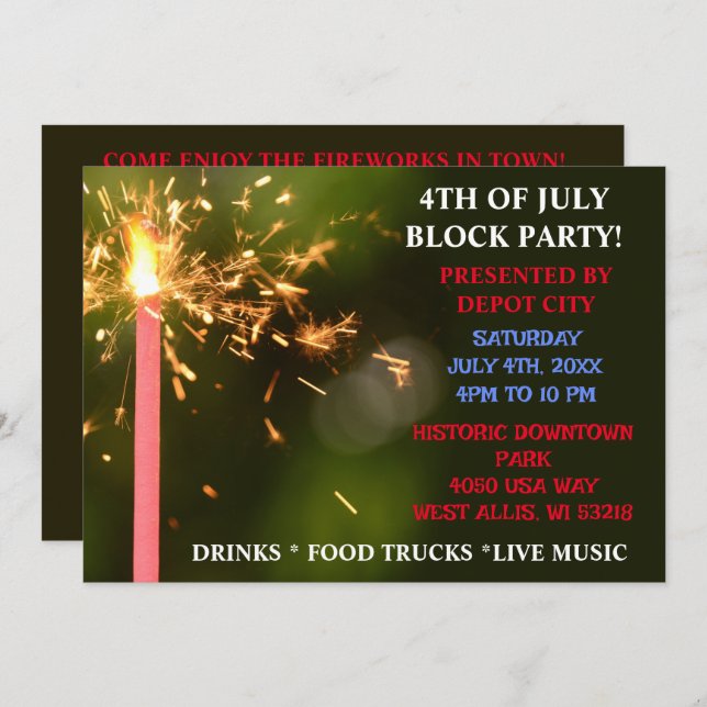 Convite Reacionador do Partido de Bloqueio de Independênci (Frente/Verso)