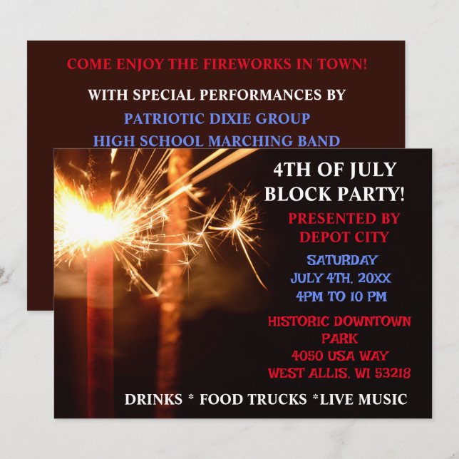 Convite Reacionador do Partido de Bloqueio de Independênci (Frente/Verso)