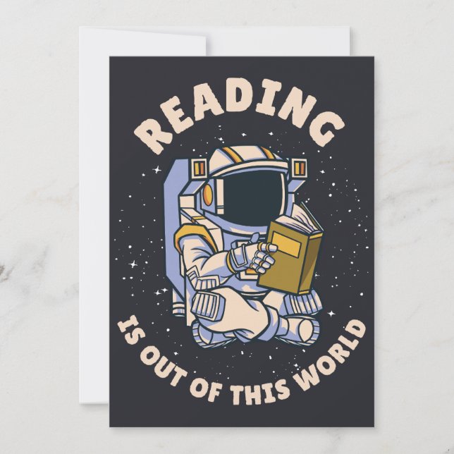 Convite Reading Is Out Of This World (Frente)