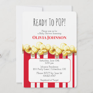 Convite Ready To POP! Baby Shower Invitation