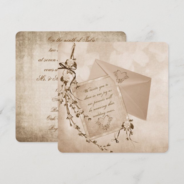 Convite Reafirmação De Votos (Frente/Verso)