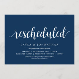 Convite Reagendado, Casamento Alterar a data