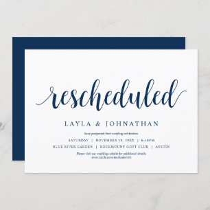Convite Reagendado, Casamento Alterar a data