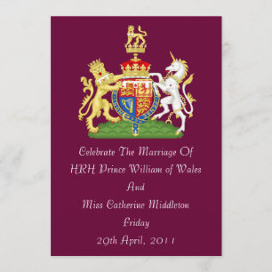 Convite real da brasão do casamento (Borgonha)