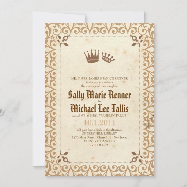 Convite Real de Fairytale Storybook (Frente)