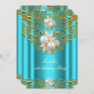 Convite Real Dourado na Bolsa mensageifesta de aniversario