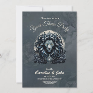 Convite Real elegância, uma majestosa ornamentado de cabeç