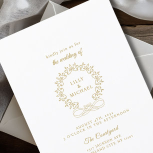 Convite Real, Elegante, Casamento