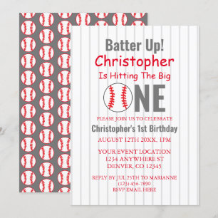 Convite Rebatida! Aniversário de 1 ano do Baseball