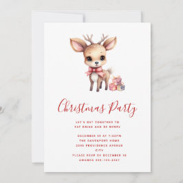 Convite Rebelde de Natal Bonita com Presentes de Férias