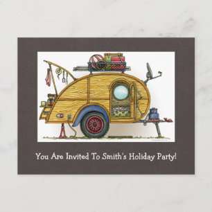 Convite Reboque bonito do viagem do campista da lágrima do